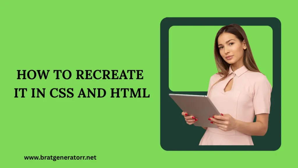 How to Recreate It in CSS and HTML